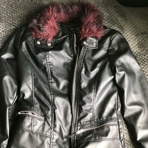 Black leather jacket